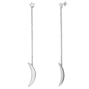 Sterling Silver Long Drop Dangle Earrings